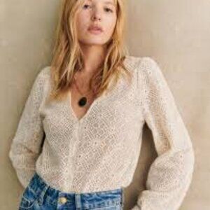 Sezane Gaya Blouse Ecru - Size 4